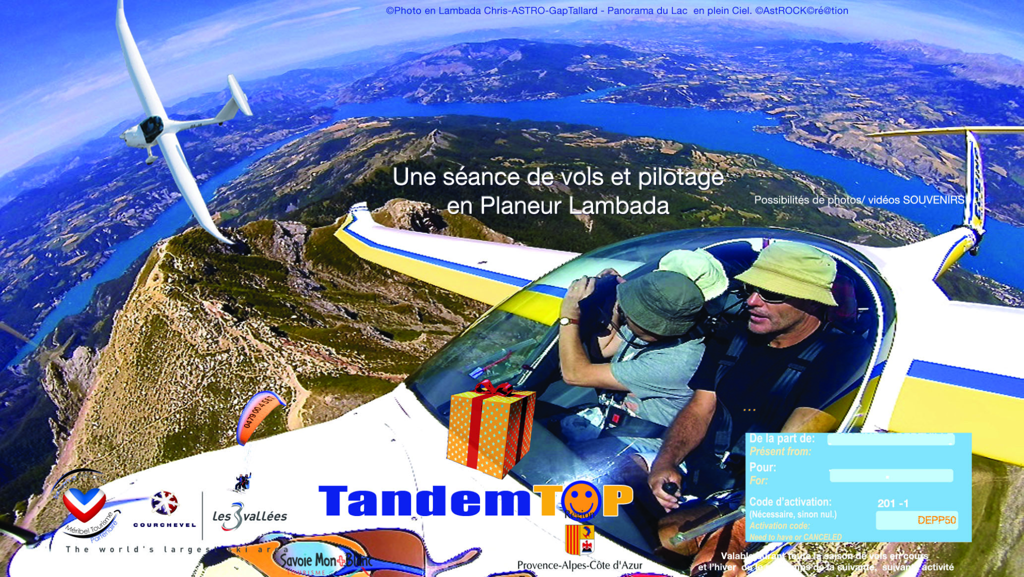 Bon cadeau pilotage ASTRO Planeur Bon cadeau Seance de pilotage ASTRO planeur